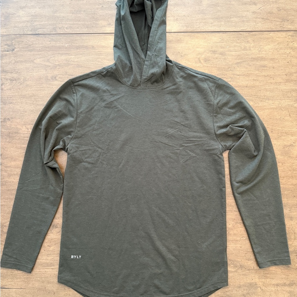 BYLT Basics Drop Cut Olive Green T-Shirt Hoodie